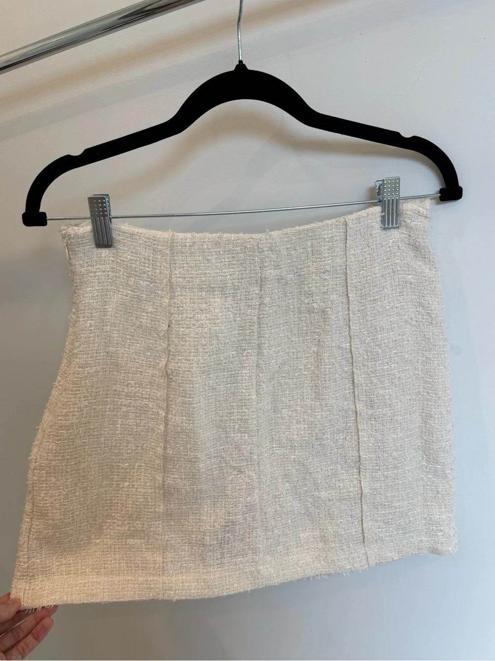 Zara Cream Tweed Mini Skirt